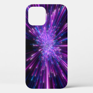 Neon Galaxy Cosmic Abstract Background iPhone 12 Case
