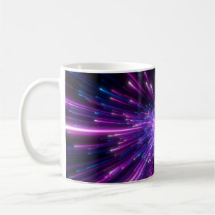Neon Galaxy Cosmic Abstract Background Coffee Mug
