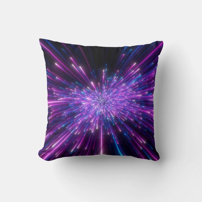 Neon Galaxy Cosmic Abstract Background Cushion (Front)