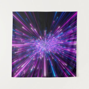 Neon Galaxy Cosmic Abstract Background Tapestry
