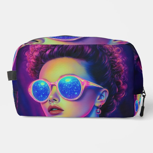 Neon Galaxy Glamour  Dopp Kit (Front)