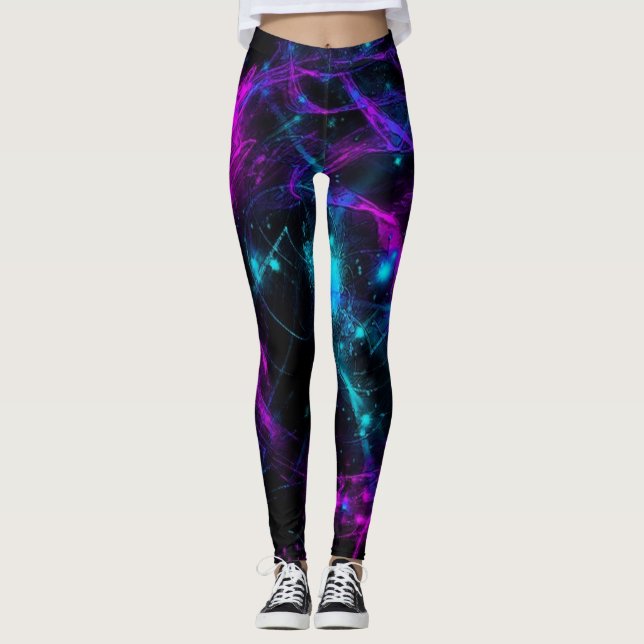 Neon Galaxy Leggings (Front)