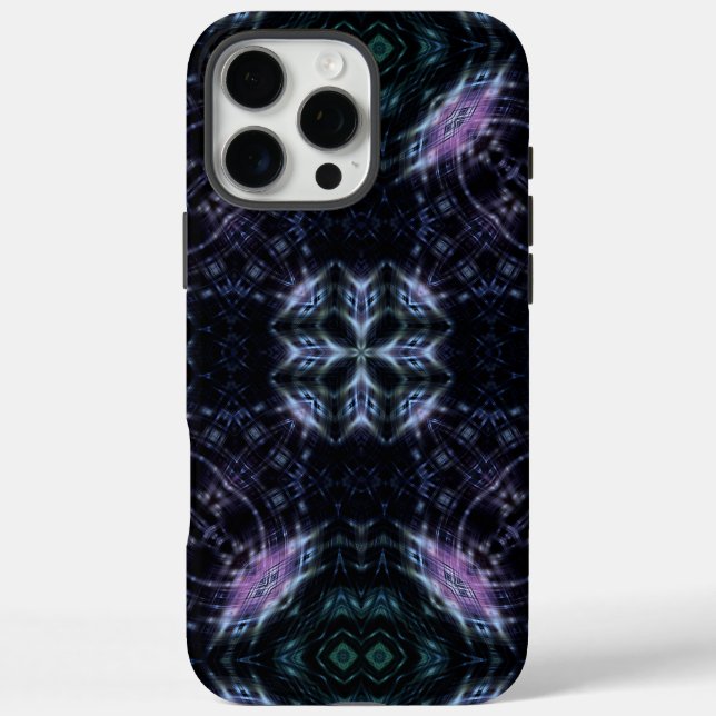 Neon Galaxy Mandala with Futuristic Glow Case-Mate iPhone Case (Back)