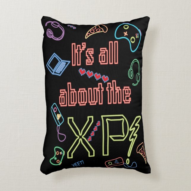 Neon Gamer Decorative Cushion (Front(Vertical))