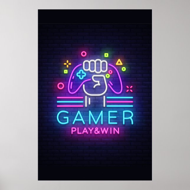 Neon Gamer Poster (Front)