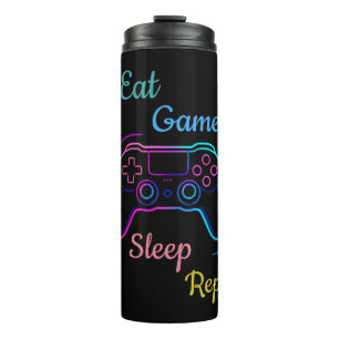 Neon gaming design customizable thermal tumbler
