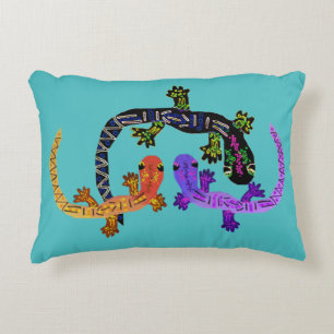Neon Gecko Accent Pillow
