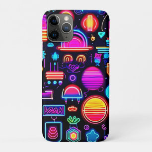 Neon Geometric Abstract iPhone 11 Pro Case