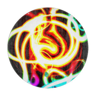 Neon Geometric Art Design for Your Needs Cutting Board