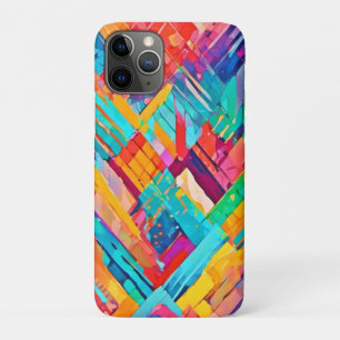 Neon Geometric Dreamscape iPhone 11 Pro Case