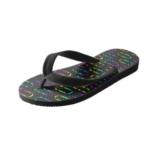 Neon Geometric Kid's Thongs