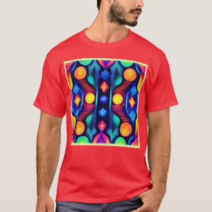 Neon Geometric Mandala Art T-Shirt