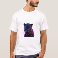 Neon Geometric Panther – Futuristic Holographic Gl