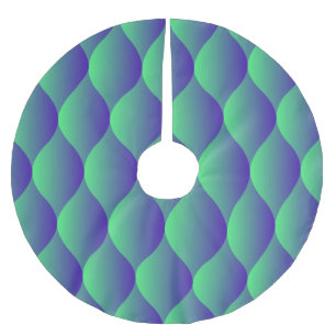 Neon Geometric: Vibrant Bubbled Pattern. Brushed Polyester Tree Skirt