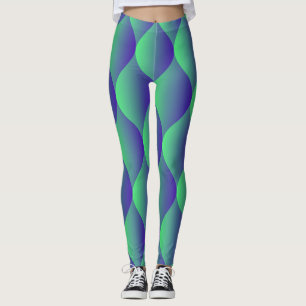 Neon Geometric: Vibrant Bubbled Pattern. Leggings