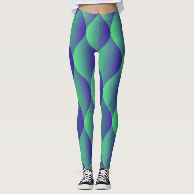 Neon Geometric: Vibrant Bubbled Pattern. Leggings (Front)