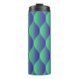 Neon Geometric: Vibrant Bubbled Pattern. Thermal Tumbler