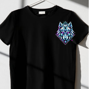 Neon  geometric wolf T-Shirt