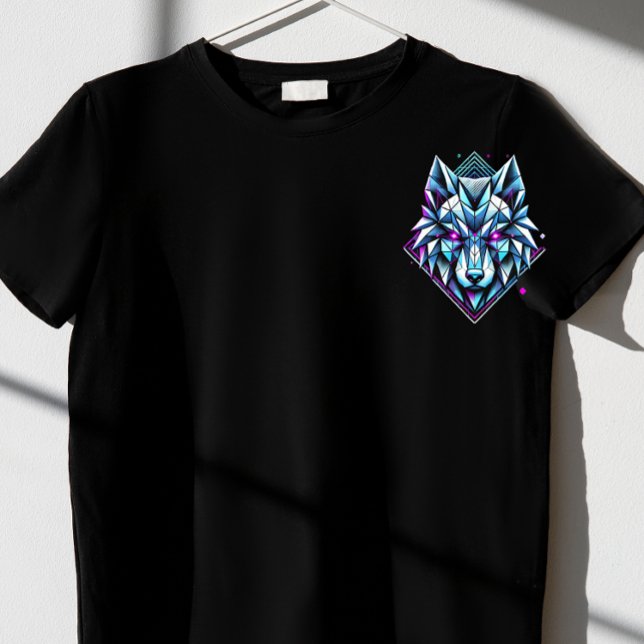 Neon  geometric wolf T-Shirt (Creator Uploaded)
