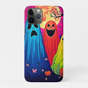 Neon Ghosts' Halloween Party Design iPhone 11 Pro Case