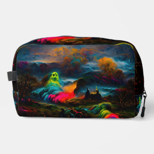 Neon Ghosts in a Haunted Fantasy Landscape Dopp Kit