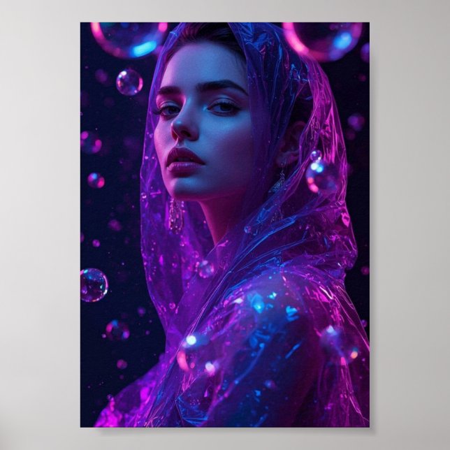 Neon Girl 💜 Poster (Front)