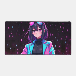 Neon Girls Don’t Cry Desk Mat