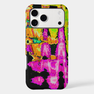 Neon Glitch Abstract Art Poster Print