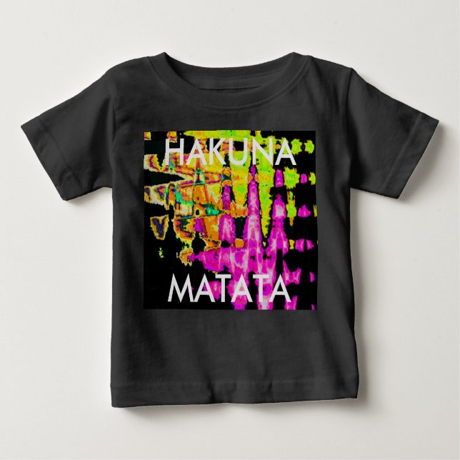 Neon Glitch Abstract Art Poster Print Baby T-Shirt (Front)