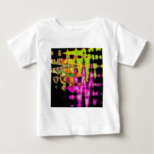 Neon Glitch Abstract Art Poster Print Baby T-Shirt
