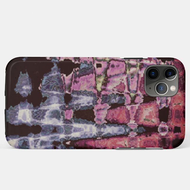 Neon Glitch Abstract Art Poster Print Case-Mate iPhone Case (Back (Horizontal))