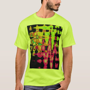 Neon Glitch Abstract Art Poster Print T-Shirt