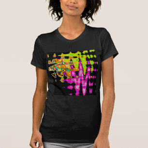 Neon Glitch Abstract Art Poster Print T-Shirt