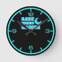 Neon Glitch Gamer Wall Clock | Synthwave