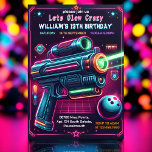 neon Glow arcade gun Laser Tag 13th Birthday Invitation<br><div class="desc">Step into the neon-lit excitement with our "Glow Arcade Laser Tag" 13th Birthday Invitation! Perfect for an action-packed celebration, this invitation features vibrant neon colours and a cool gun design. Transport your friends to the ultimate laser tag battleground and make your 13th birthday unforgettable. Order now and let the glow-in-the-dark...</div>