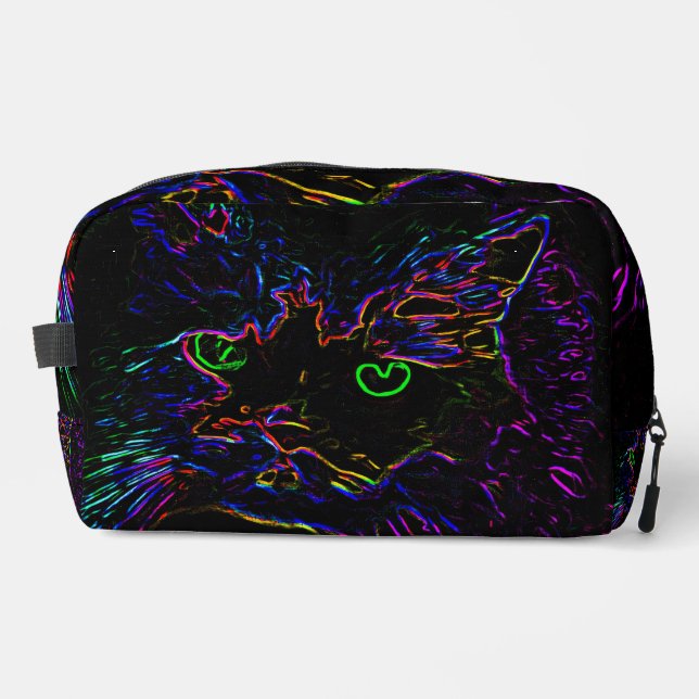 Neon Glow Cat Dopp Kit (Front)
