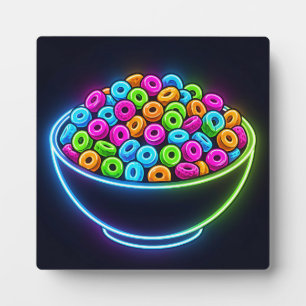 Neon Glow Cereal Bowl Plaque