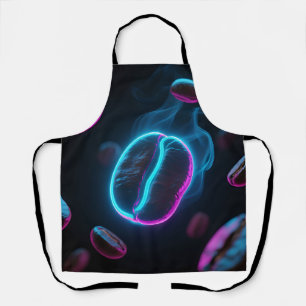 Neon Glow Coffee Bean Energy Apron