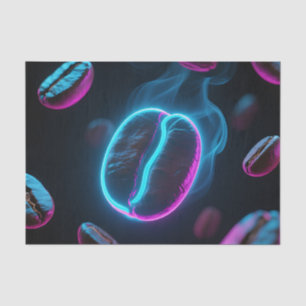 Neon Glow Coffee Bean Energy Tissue Paper