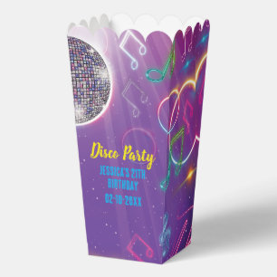 Neon Glow Disco Dance Birthday Party  Favour Box