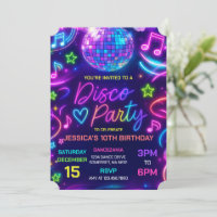 Neon Glow Disco Dance Party Birthday