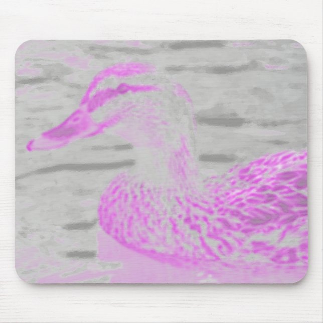 Neon Glow Duck Mouse Pad (Front)