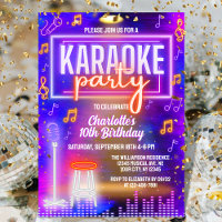 Neon Glow Karaoke Singing Musical Birthday Party