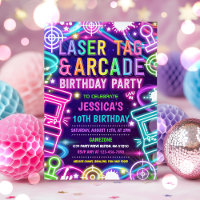 Neon Glow Laser Tag And Arcade Birthday Party 