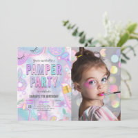 Neon Glow Pamper Spa Party Birthday Photo
