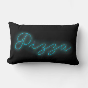 Neon Glow Pizza Lumbar Cushion