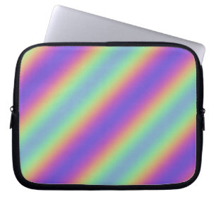 Neon Glow Rainbow Stripe Electronics Bag