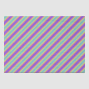 Neon Glow Rainbow Stripe Tissue Paper