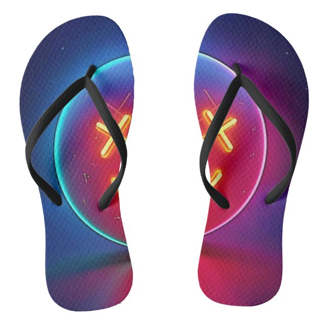 Neon Glow Smiley Face Thongs (Footbed)
