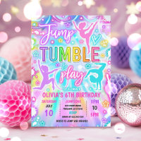 Neon Glow Tie Dye Gymnastics Birthday Party